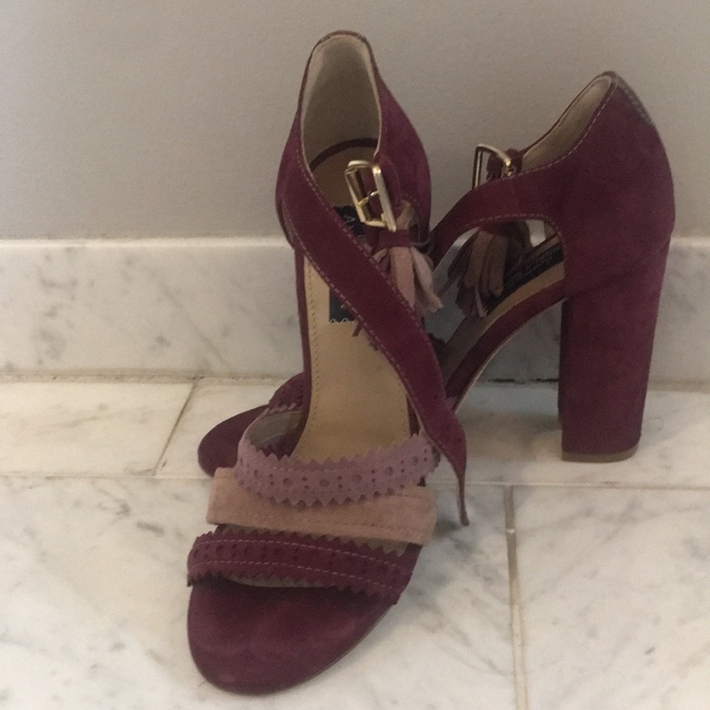 Gorgeous plum suede chunky maryjane